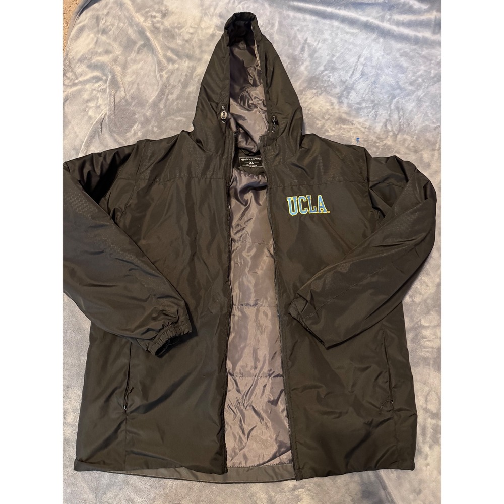Holloway UCLA Bruins Hooded Windbreaker Jacket Black Mens XL Full Zip Coat